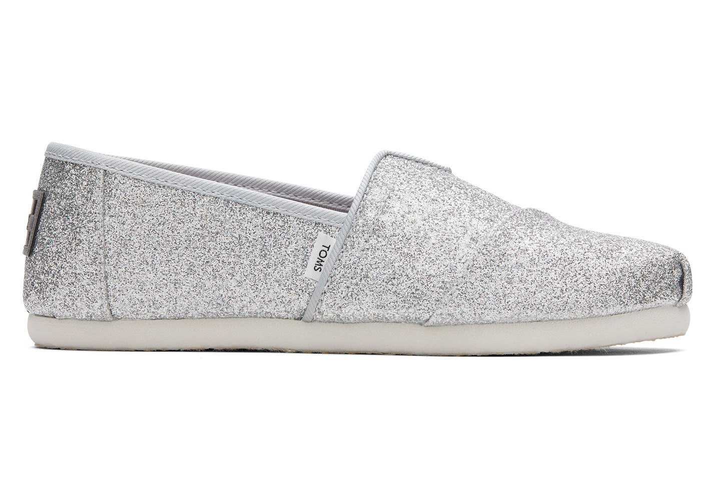 Toms Espadryle Dziecięce Srebrne - Alpargata Youth Glitter - 09JXNCBUO